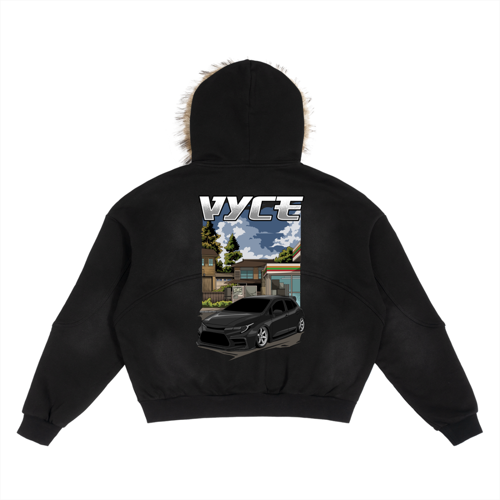 vyce x window fluffy hoodie