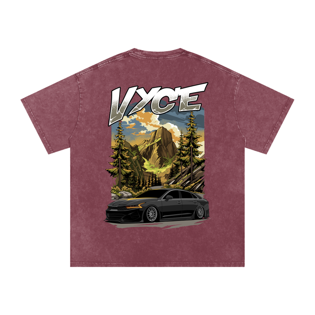 Vyce x k5zyi Mountain run snow washed tee