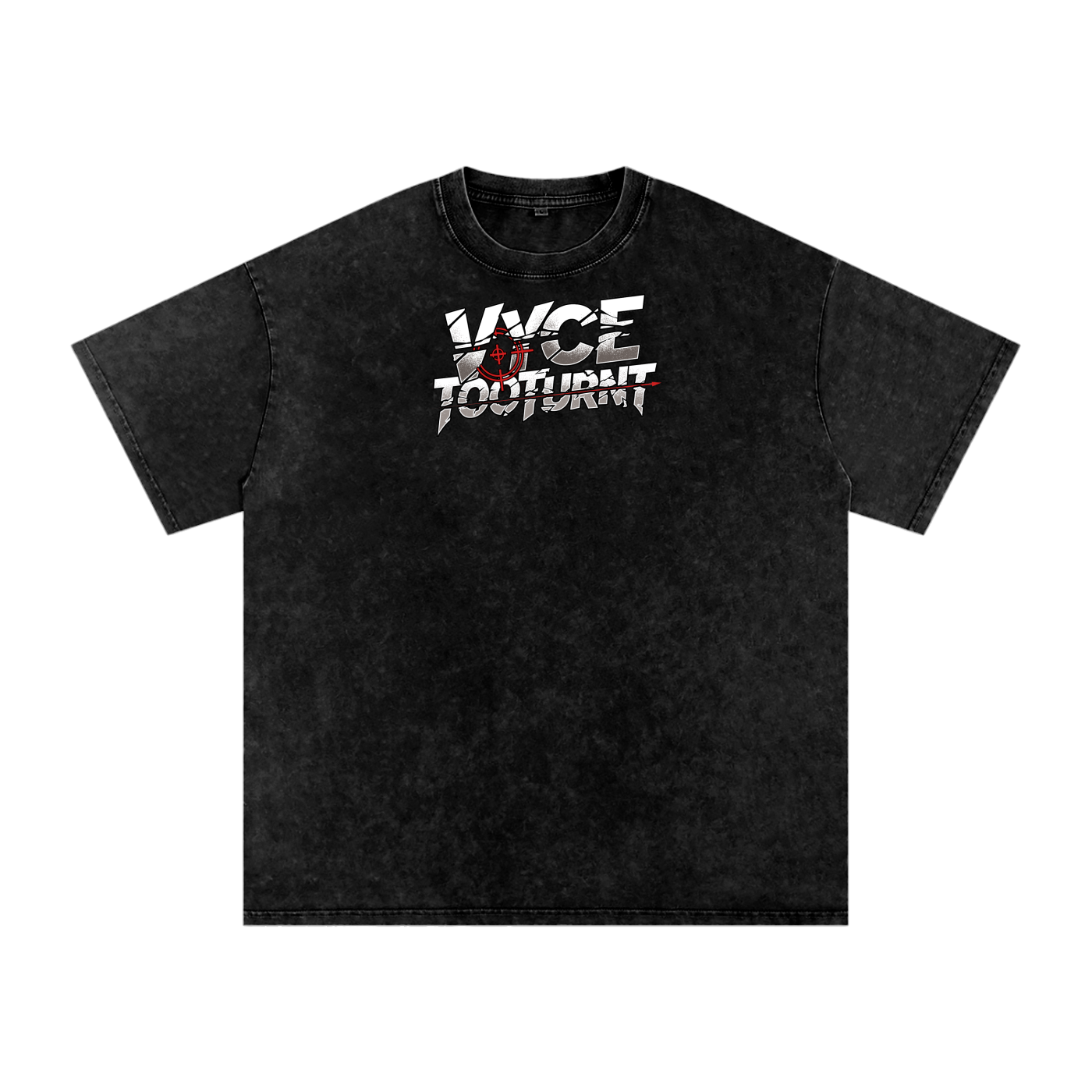 Vyce x TooTurnt Snow Washed Oversized Cotton T-Shirt