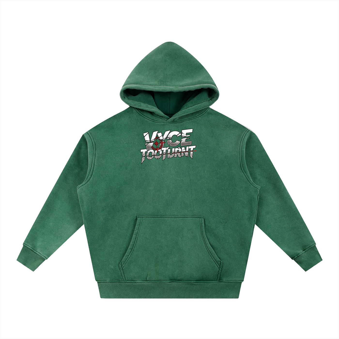 Vyce x TooTurnt  Snow Wash Fleece Oversize Hoodie