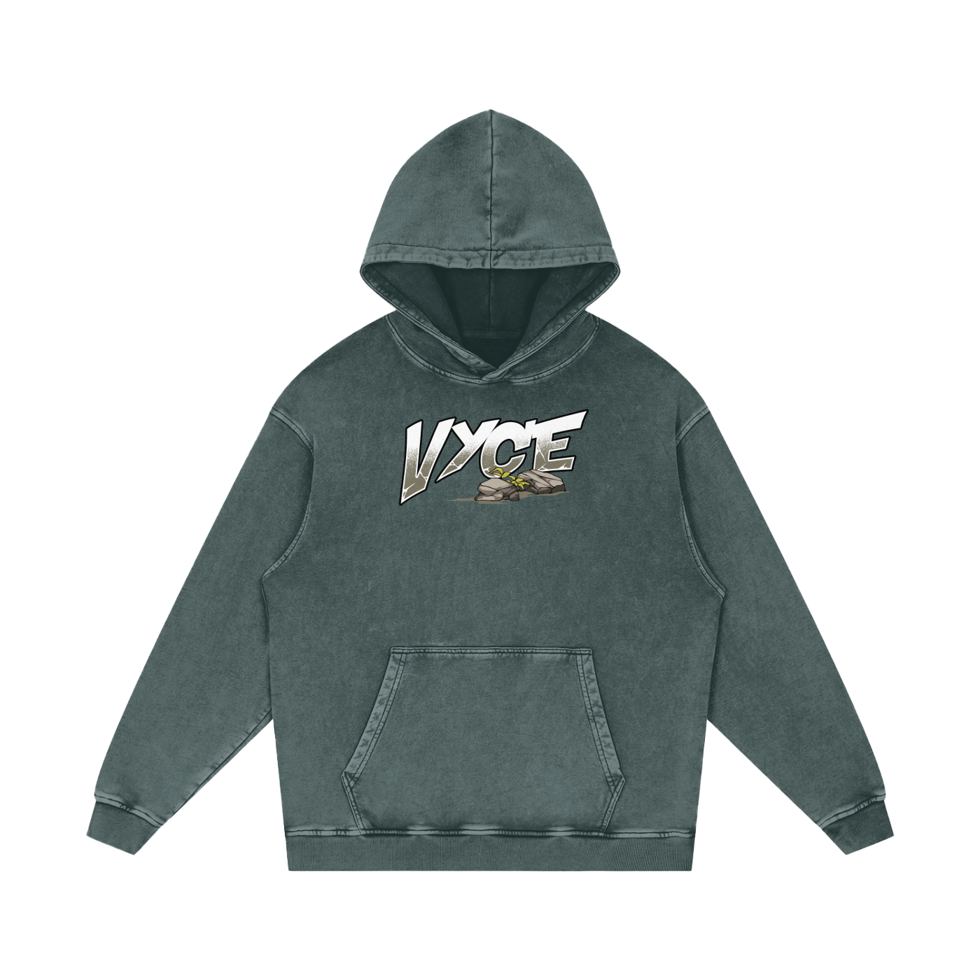 Vyce x k5zyi Mountain run snow washed hoodie