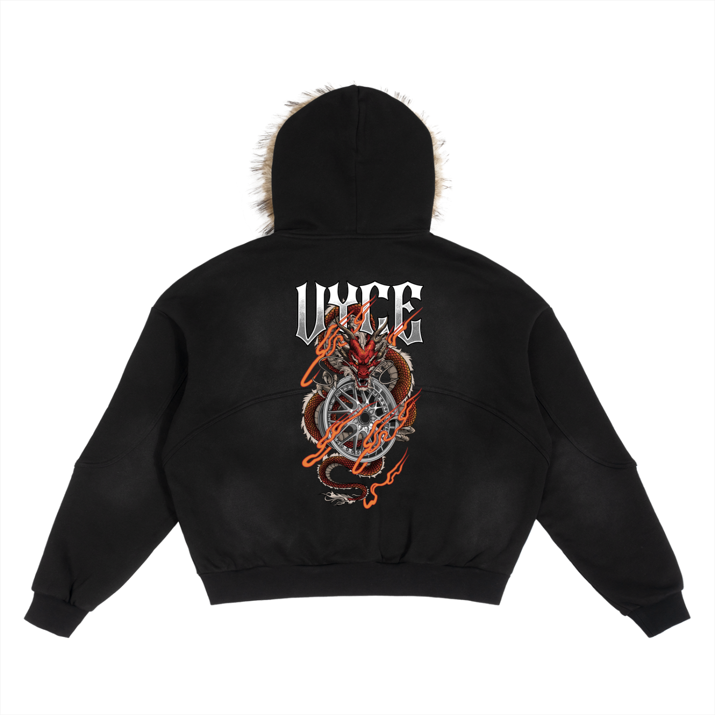 vyce inferno fluffy hoodie