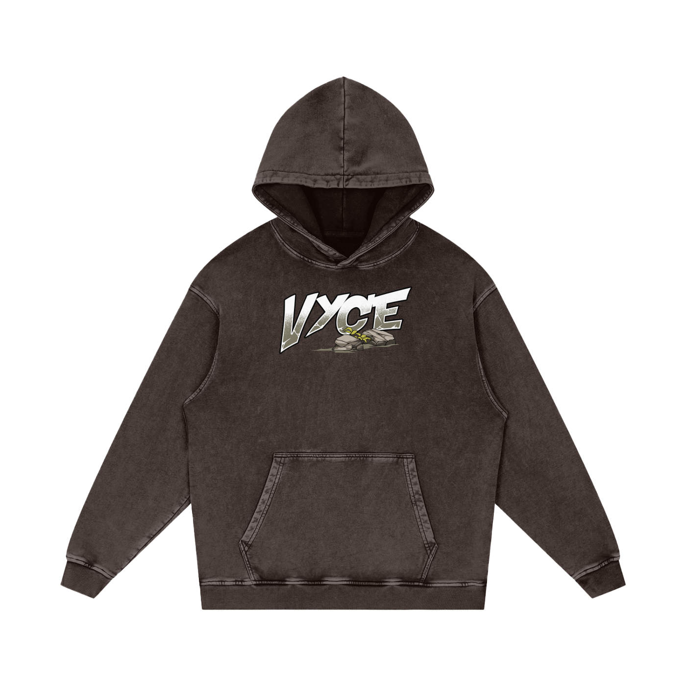 Vyce x k5zyi Mountain run snow washed hoodie