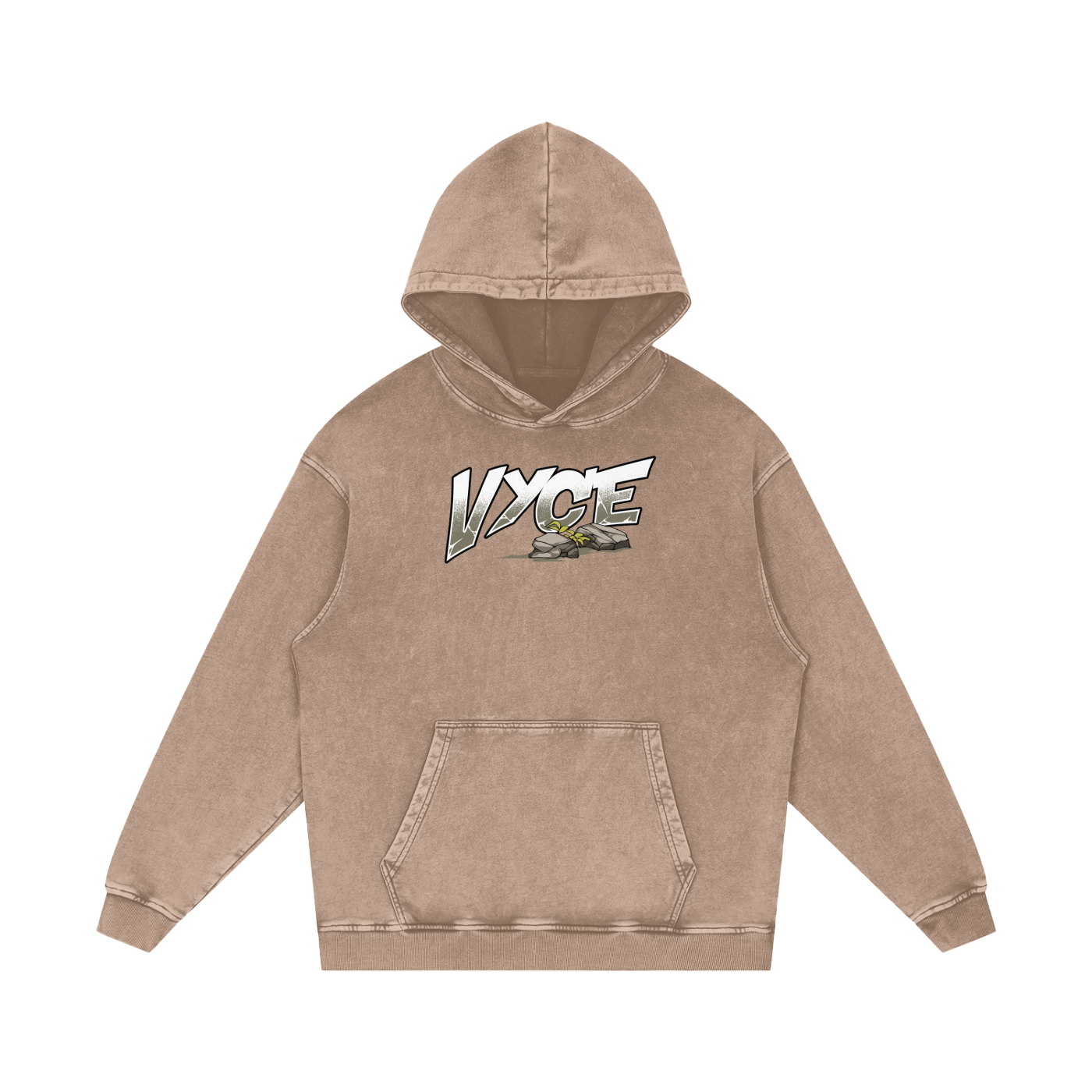 Vyce x k5zyi Mountain run snow washed hoodie
