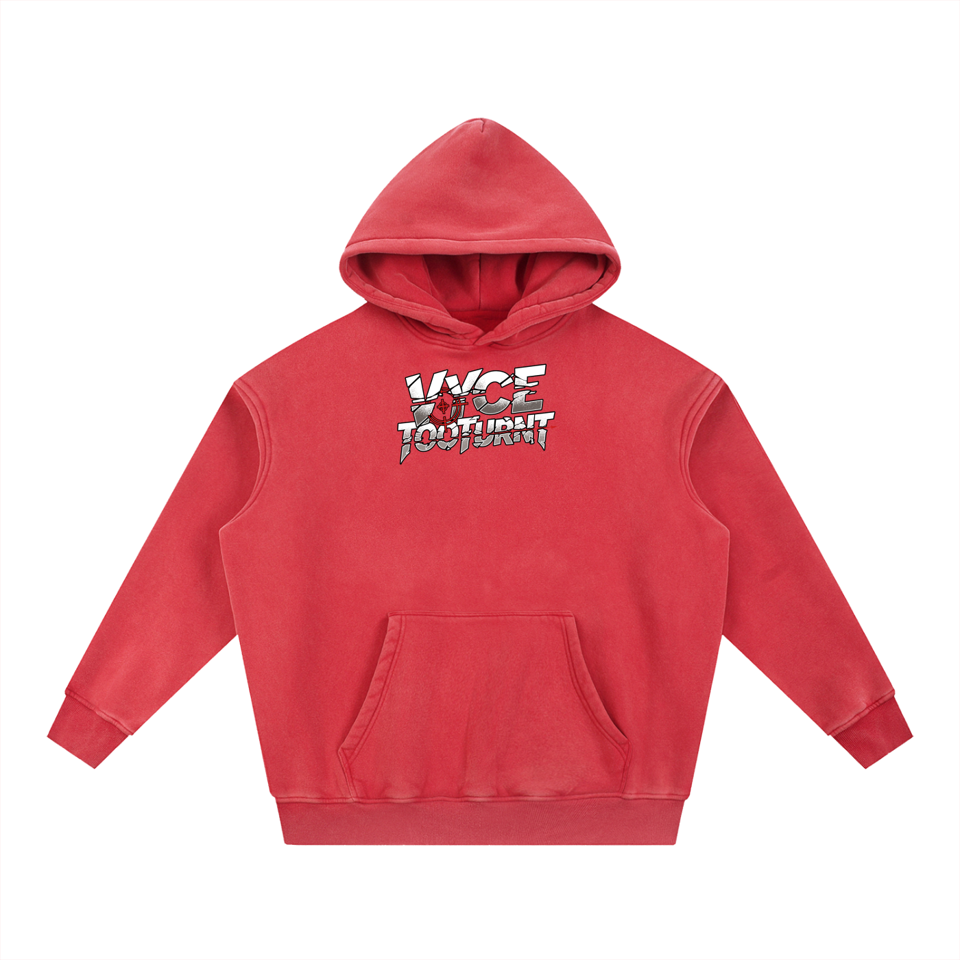 Vyce x TooTurnt  Snow Wash Fleece Oversize Hoodie