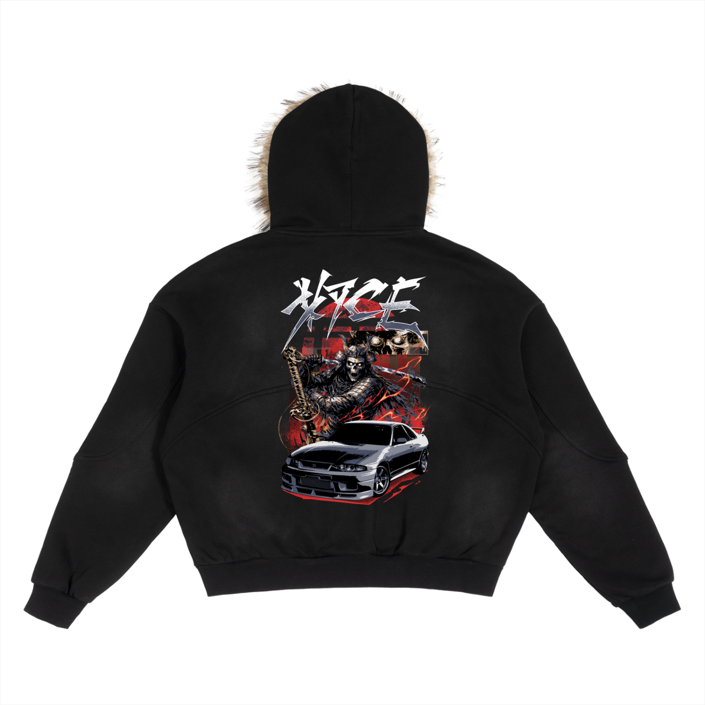 vyce samurai slicer fluffy hoodie