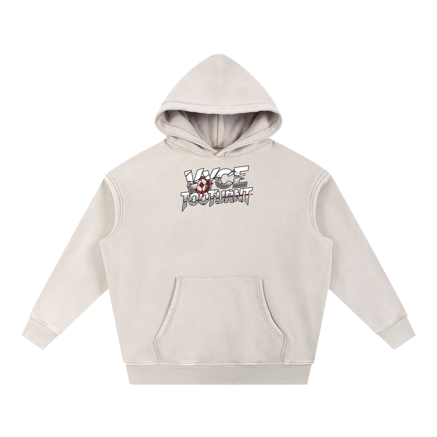 Vyce x TooTurnt  Snow Wash Fleece Oversize Hoodie