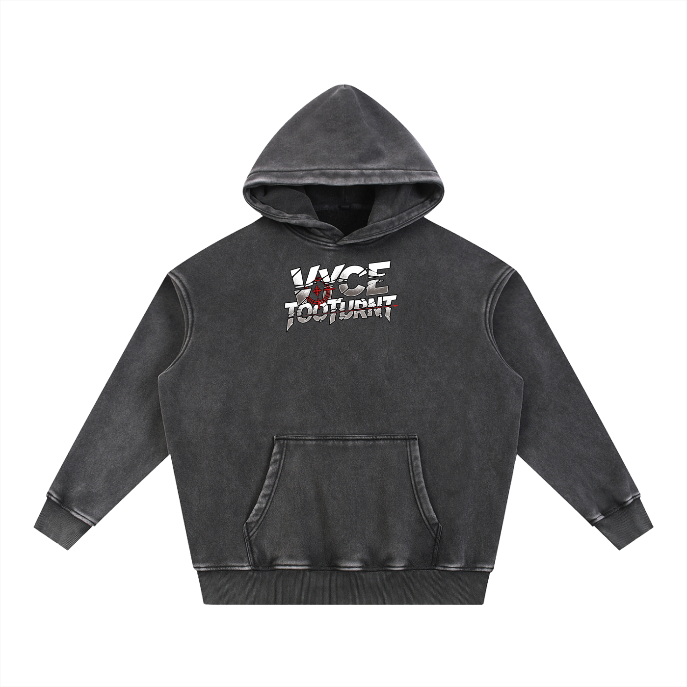 Vyce x TooTurnt  Snow Wash Fleece Oversize Hoodie