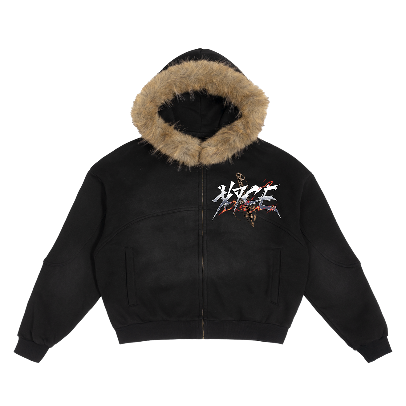 vyce samurai slicer fluffy hoodie