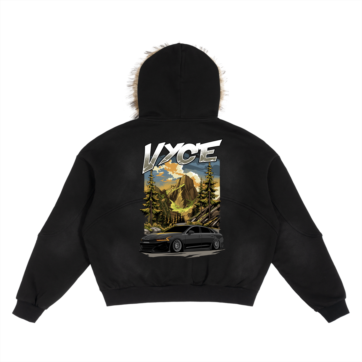 vyce x zak fluffy hoodie