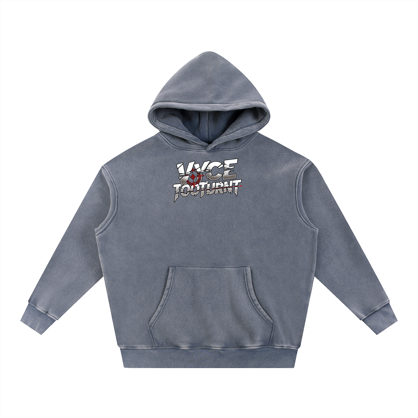Vyce x TooTurnt  Snow Wash Fleece Oversize Hoodie