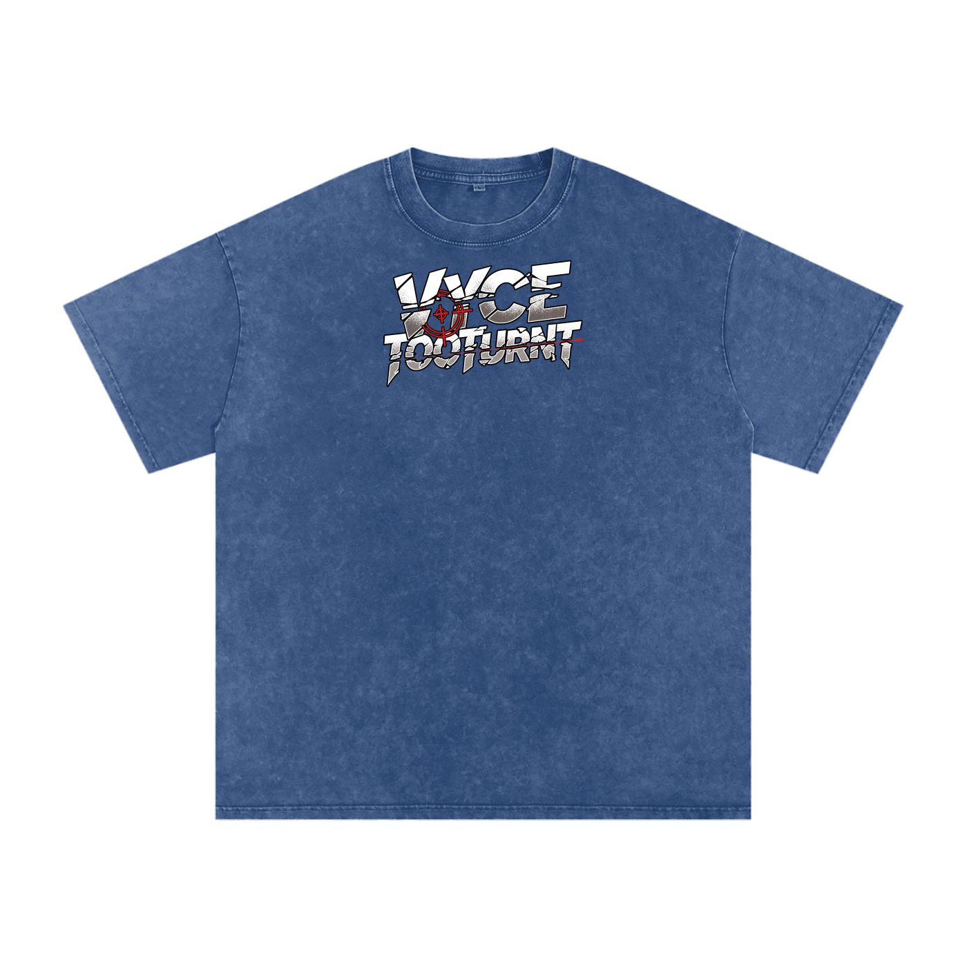 Vyce x TooTurnt Snow Washed Oversized Cotton T-Shirt