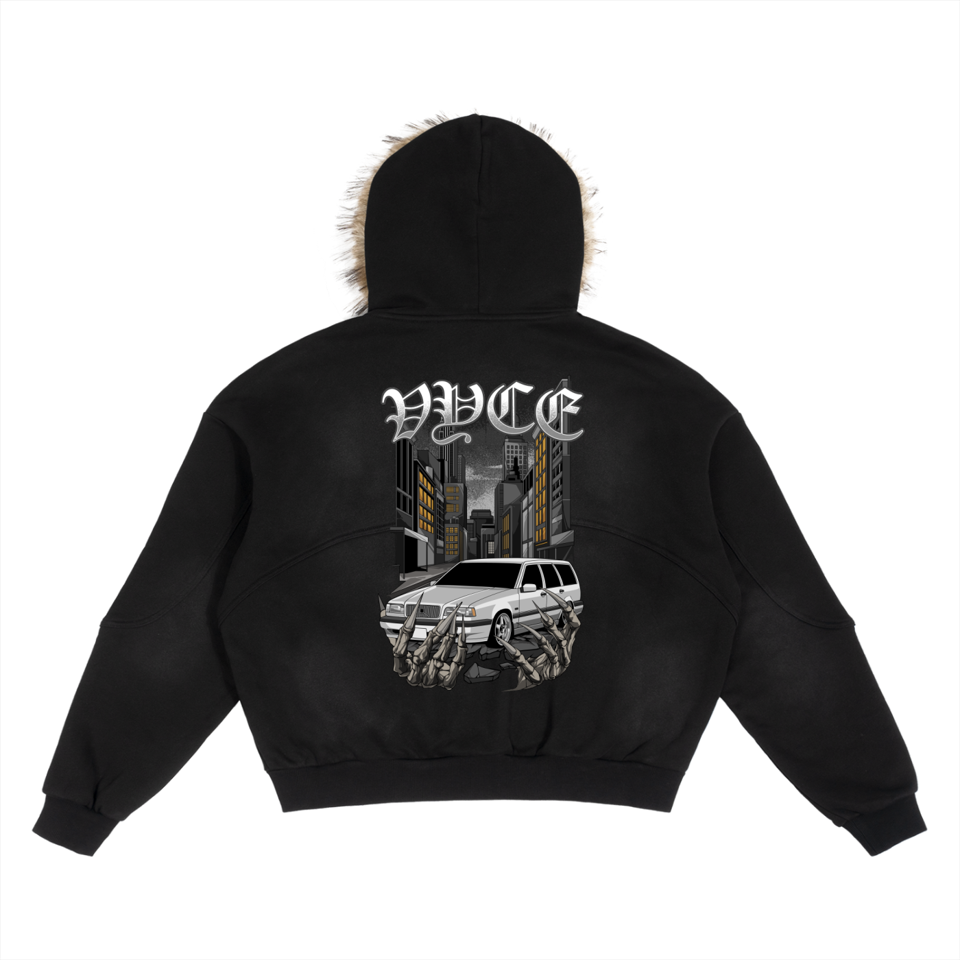 Gothic Nights x cc fur hoodie