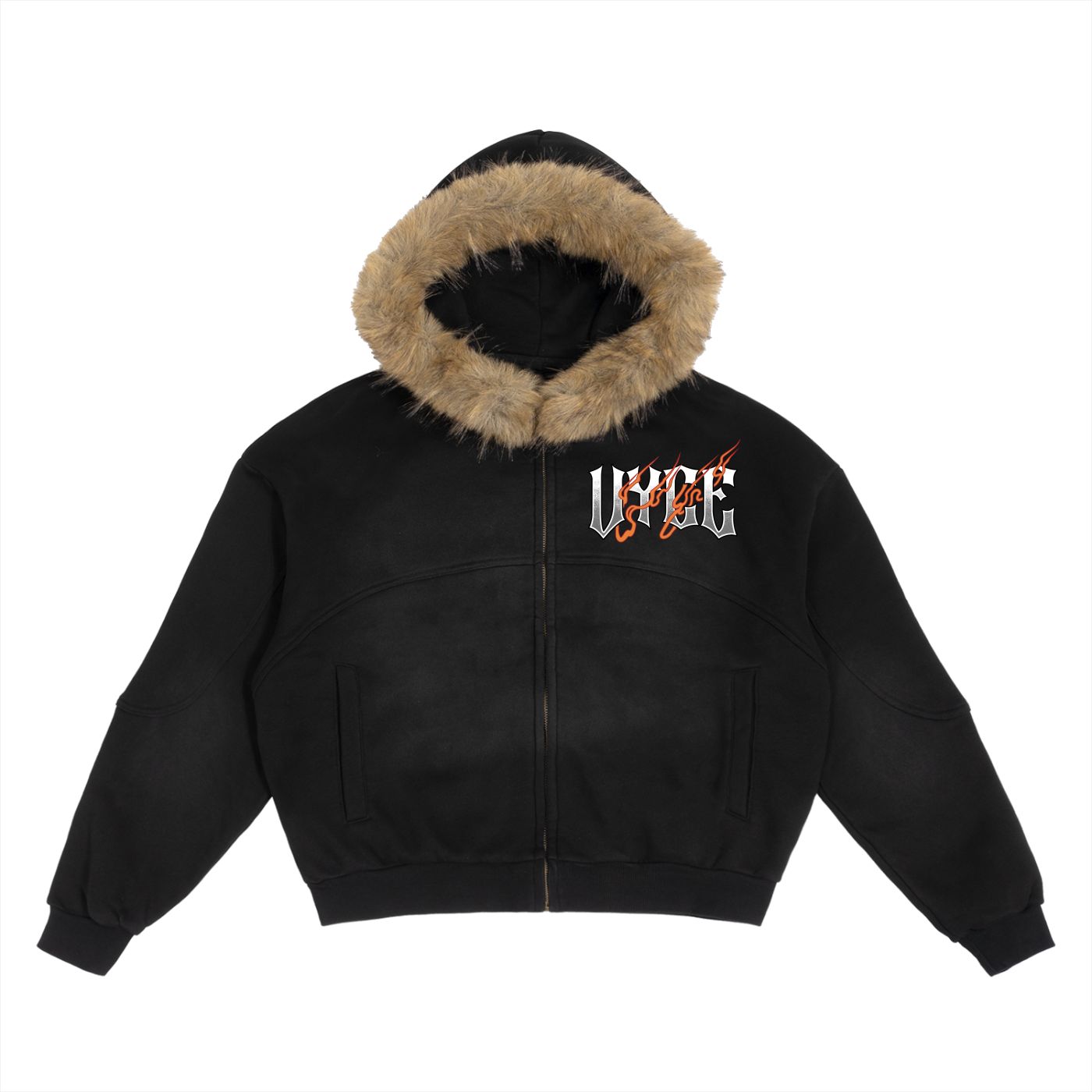 vyce inferno fluffy hoodie