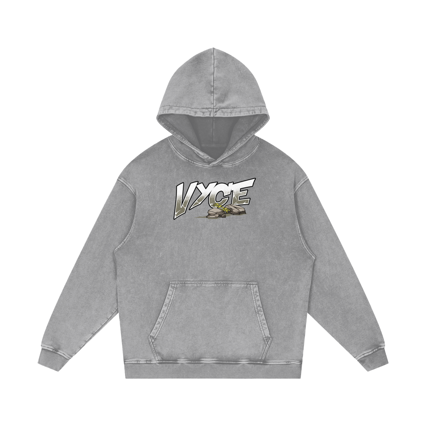 Vyce x k5zyi Mountain run snow washed hoodie