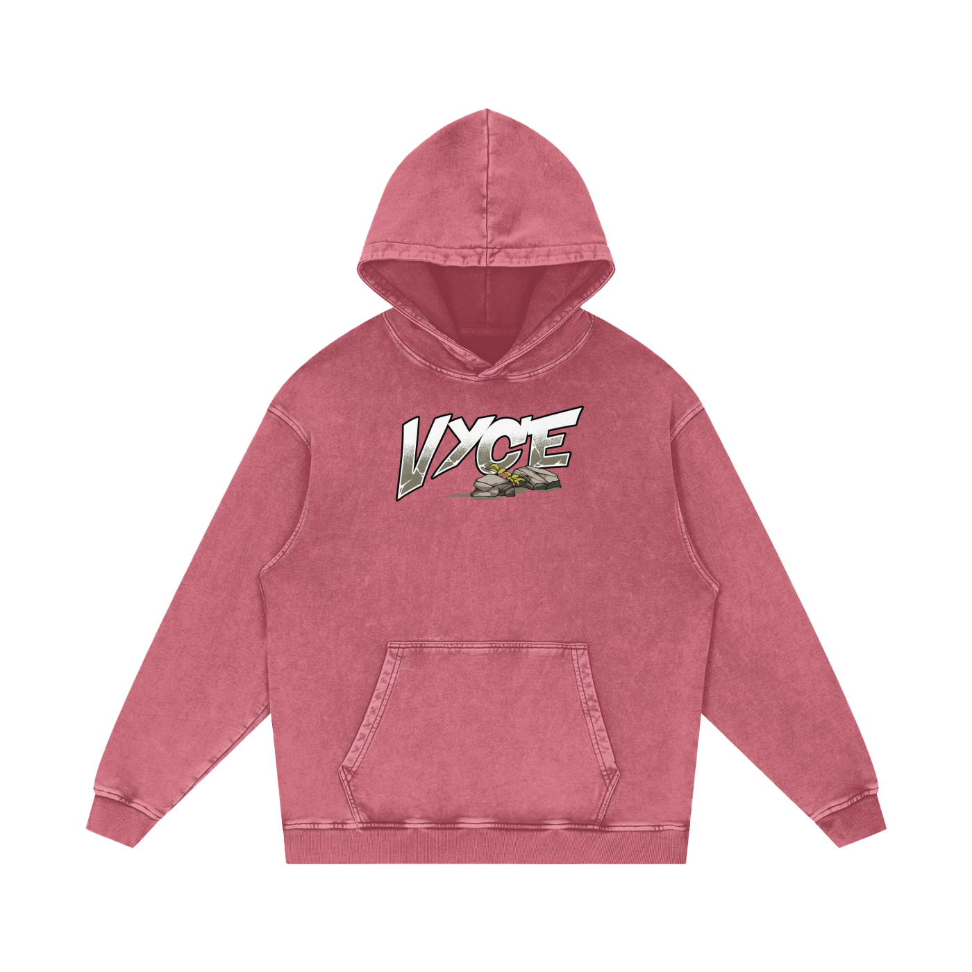 Vyce x k5zyi Mountain run snow washed hoodie