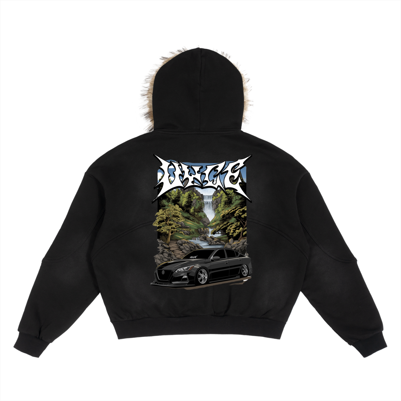 vyce x the falls fluffy hoodie