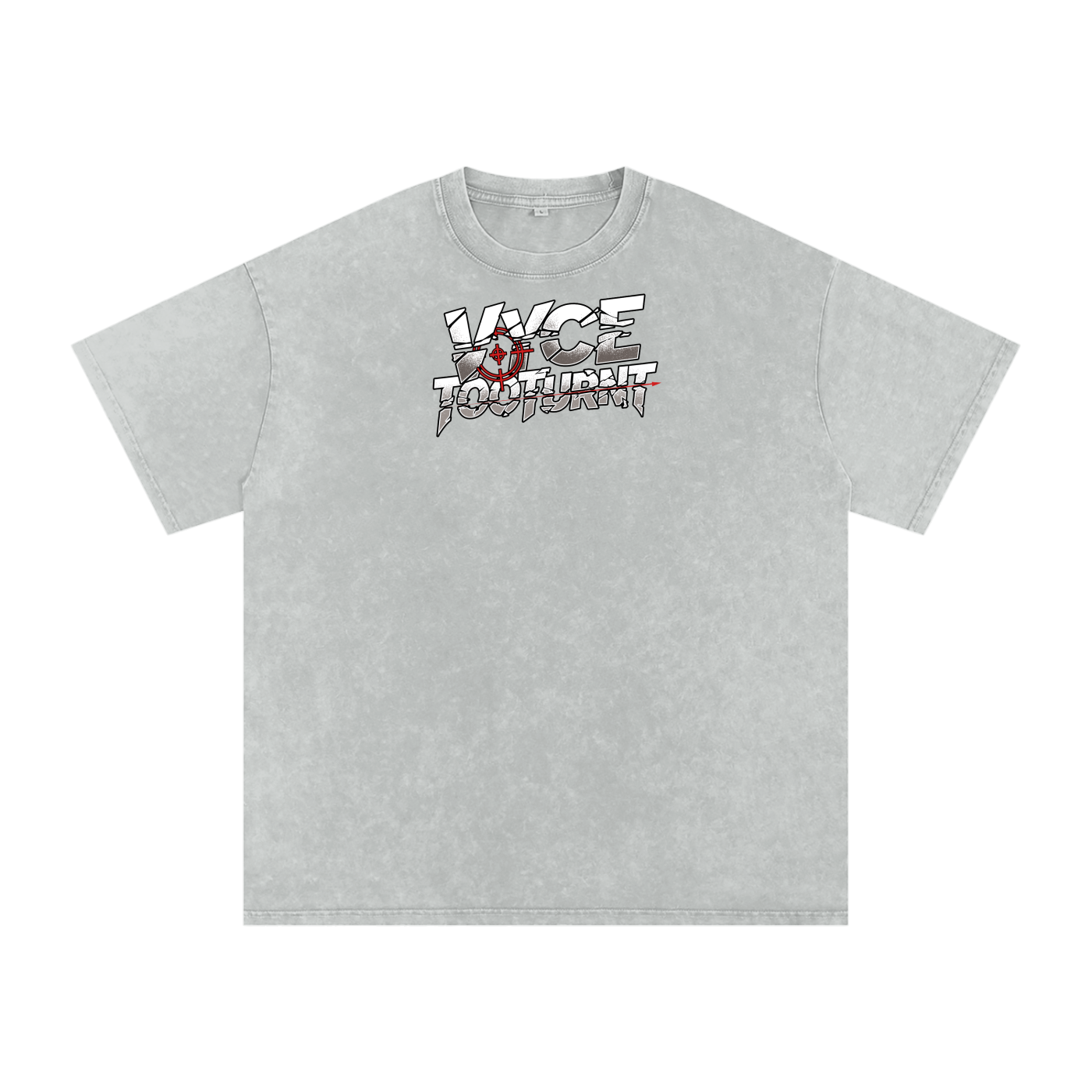 Vyce x TooTurnt Snow Washed Oversized Cotton T-Shirt