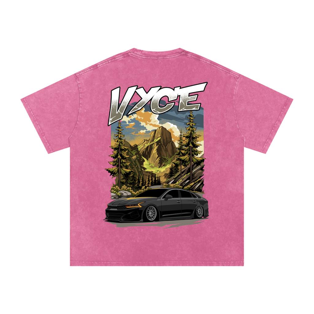 Vyce x k5zyi Mountain run snow washed tee